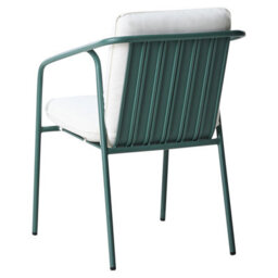 Beliani Set Of 8 Garden Chairs With Cushions Asciano Metal Green - thumbnail 6