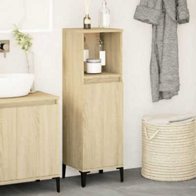 Berkfield Bathroom Cabinet Sonoma Oak 30X30X100 Cm Engineered Wood - image 1