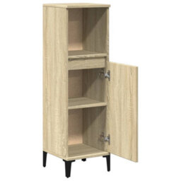 Berkfield Bathroom Cabinet Sonoma Oak 30X30X100 Cm Engineered Wood - thumbnail 7