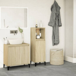 Berkfield Bathroom Cabinet Sonoma Oak 30X30X100 Cm Engineered Wood - thumbnail 3