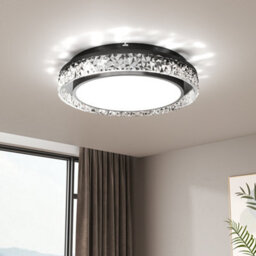 Living And Home Round Acrylic Flush Mount Led Ceiling Light 50Cm White Light - thumbnail 2