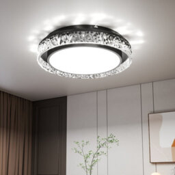 Living And Home Round Acrylic Flush Mount Led Ceiling Light 50Cm White Light - thumbnail 1