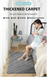 Thick Plush Anti Slip Bathroom Mat  Absorbent Floor & Tub Rug For Home Use - thumbnail 1