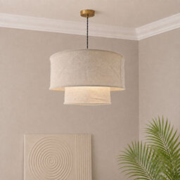 CGC Lighting Cgc Marisol Large 50Cm Two Tier Oatmeal Linen Lampshade - thumbnail 4