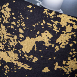 Happy Homewares Modern Black Cotton Fabric Lamp Shade With Gold Foil Decor For Table Or Ceiling - thumbnail 4