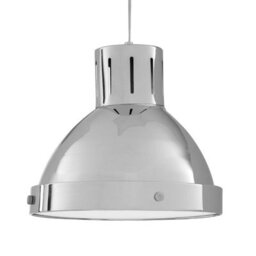 Orsina Bowl Shaped Pendant Light With Chrome Finish, Industrial Style Pendant Lighting Fixture, Cord Ceiling Light - thumbnail 2