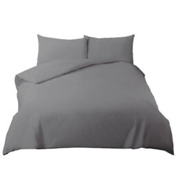Ohs 100% Cotton Duvet Cover With Pillow Case Bedding Set, White - Single - thumbnail 6