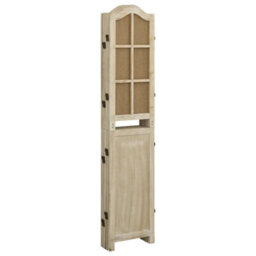 Berkfield 6-Panel Room Divider Brown 214X165 Cm Fabric - thumbnail 3