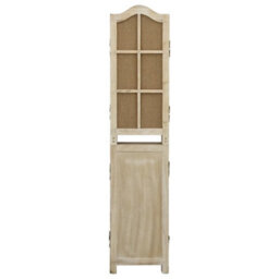 Berkfield 6-Panel Room Divider Brown 214X165 Cm Fabric - thumbnail 4