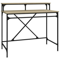 Walplus Desk Sonoma Oak 100X50X90 Cm Engineered Wood And Iron - thumbnail 2