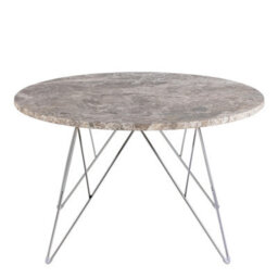 Furniture To Go Prunus Round Coffee Table With Grey-Brown Marble Top - thumbnail 2