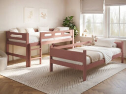 Flair Elijah Detachable Wooden Bunk Bed Pink - thumbnail 3