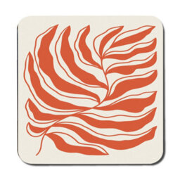 Benjamin Tate Design Leaf Motif Placemat And Coaster Set With Wood Base Designer Artwork Collection Limited Edition - thumbnail 3