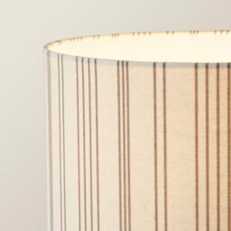 Valuelights Mitch Black Triangle Floor Lamp With Linen Stripe Shade And Led Bulb - thumbnail 3