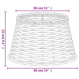 Vidaxl Lamp Shade Brown 38X23 Cm Wicker Lamp Shades - thumbnail 6