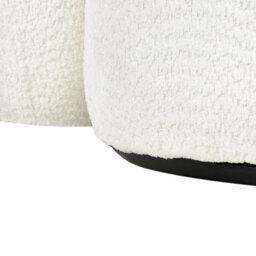 Beliani Swivel Armchair Tore Fabric Off-White - thumbnail 7