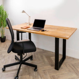 domli Solid Wood Oak Office Desk Top - 1500mm X 800mm X 27mm - Premium European Wooden Rectangular Tabletop Timber Worksurface - thumbnail 2
