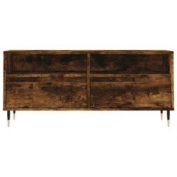 Berkfield Sturdy Tv Cabinet Smoked Oak 100X34.5X44.5 Cm Engineered Wood - thumbnail 5