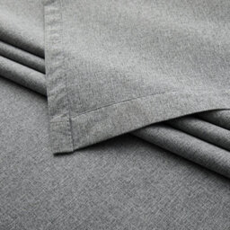 Ameha Charcoal 135 Gsm Linen Thermal 100%blackout Plain Curtain For Bedroom Kitchen Energy Efficient Curtains Pair With Tie Back 46'x54' - thumbnail 6