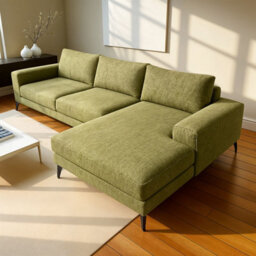 Abakus Direct Venice Corner Sofa In Olive Right Facing With Deep Seats And Extra-Wide Padded Arms - thumbnail 5