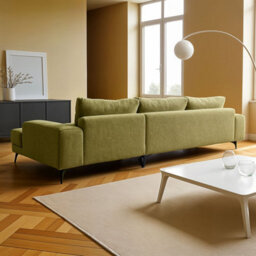 Abakus Direct Venice Corner Sofa In Olive Right Facing With Deep Seats And Extra-Wide Padded Arms - thumbnail 3