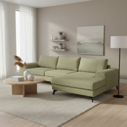 Abakus Direct Venice Corner Sofa In Olive Right Facing With Deep Seats And Extra-Wide Padded Arms - thumbnail 9