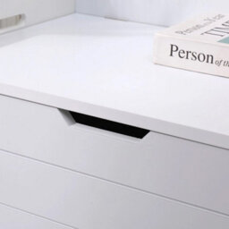 Wooden Toy Box Large White Storage Unit Kids Toys Children Nursery Bedroom Chest - White - thumbnail 5