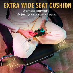 Gtplayer Gaming Chair, Massage Computer Chairs With Footrest, Headrest And Lumbar Support Height Adjustable Ergonomic Pc Chair - thumbnail 6