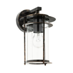 Antique Copper Outdoor Wall Light With Glass Shade - Ip44 Rated, E27 Bulb Compatible - thumbnail 1