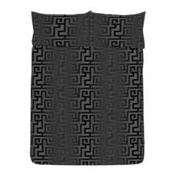 K Collection Athena Reversible Duvet Set Black/gold (Double) - thumbnail 2