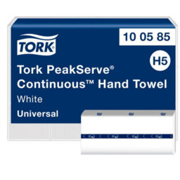 Tork Peakserve Continuous Paper Hand Towels White H5, Universal, Compressed, 12 X 410 Sheets, 100585 - thumbnail 1