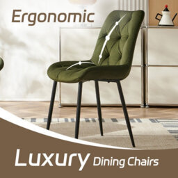 Sonara Set Of 4 Modern Velvet Dining Chairs With Ergonomic Upholstered Seats And X-Shaped Metal Legs - thumbnail 4