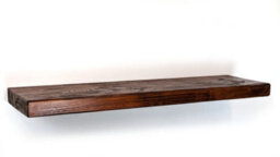 "Moderix Wooden Reclaimed Floating Shelf 6"" 140mm - Colour Dark Oak - Length 70Cm" - thumbnail 2