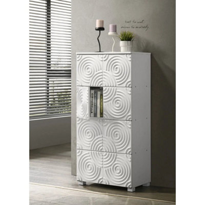 8 Door Storage Cabinet In White Modern For Home - image 1