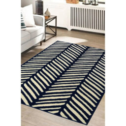 Melrose Colorama Herringbone Navy Small Indoor Area Rug 080/150Cm - thumbnail 1