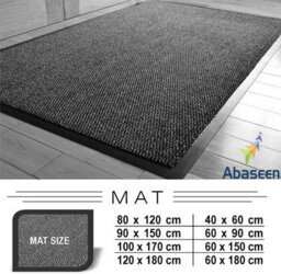 Abaseen Grey 80X120 Cm Door Mat Heavy Duty Indoor Outdoor - thumbnail 2