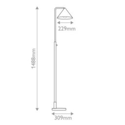 Luminosa Lighting Elstead Alora Mood Remyck Floor Lamp Contemporary Brushed Gold 1X E27 - thumbnail 3