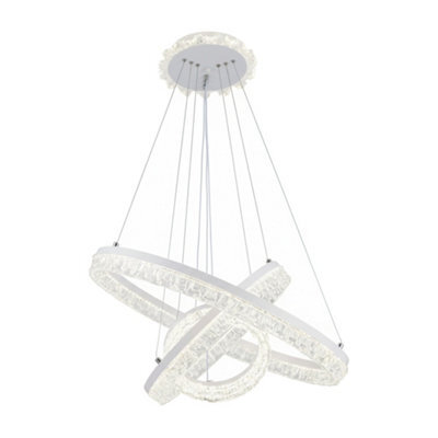 Darphe Modern Ring Shaped Pendant Celling Light White Clear Acrylic Pendant Light - image 1