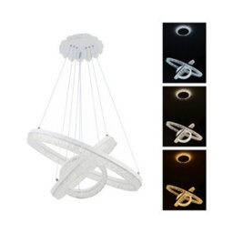 Darphe Modern Ring Shaped Pendant Celling Light White Clear Acrylic Pendant Light - thumbnail 3