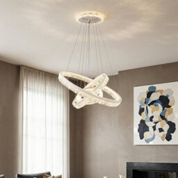 Darphe Modern Ring Shaped Pendant Celling Light White Clear Acrylic Pendant Light - thumbnail 4