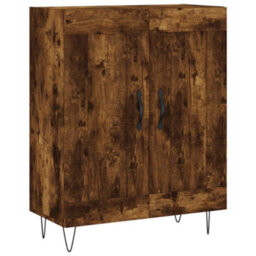 Berkfield Highboard Smoked Oak 69.5X34X180 Cm Engineered Wood - thumbnail 7
