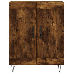 Berkfield Highboard Smoked Oak 69.5X34X180 Cm Engineered Wood - thumbnail 8