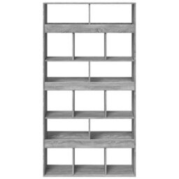 Berkfield Bookcase Grey Sonoma 100X33X187.5 Cm Engineered Wood - thumbnail 4