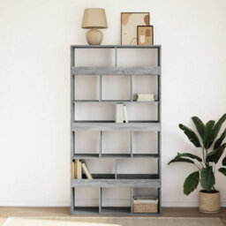 Berkfield Bookcase Grey Sonoma 100X33X187.5 Cm Engineered Wood - thumbnail 3