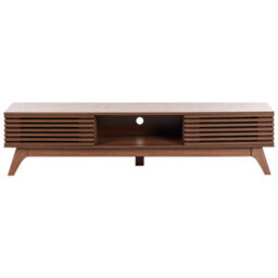 Wyld And Coco Tv Stand Dark Brown 180 X 40 Cm With Integrated Cable Management, Matt Finish - thumbnail 4