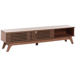 Wyld And Coco Tv Stand Dark Brown 180 X 40 Cm With Integrated Cable Management, Matt Finish - thumbnail 3