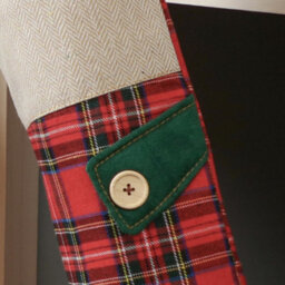 Dibor Red Tartan Patchwork Xmas Gift Decoration Christmas Stocking For Kids - thumbnail 6