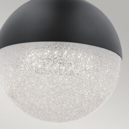 Luminosa Lighting Luminosa Kichler Moonlit Integrated Led Spherical Pendant Ceiling Light Matte Black, 3000K - thumbnail 3