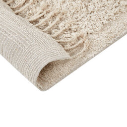 Beliani Cotton Bath Mat 50 X 80 Cm Beige Oltan - thumbnail 5