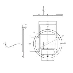 Plum&clay Echo Circular Wallmounted Led Illuminated Bathroom Mirror (H)700mm (W)700mm - thumbnail 3